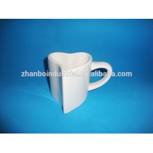Heart shape mug /valentine porcelain mug with custom design